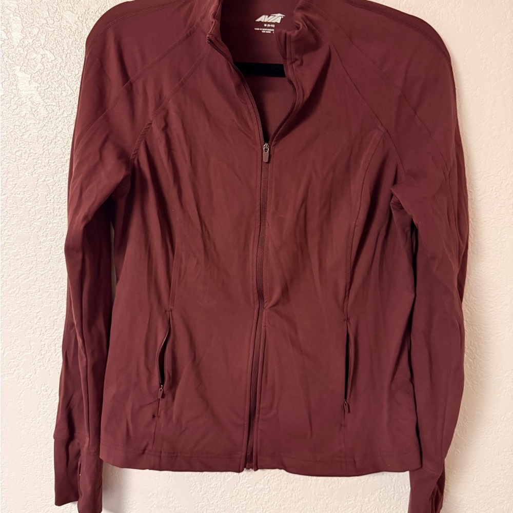 Avia Women's Maroon Zip-Up Jacket